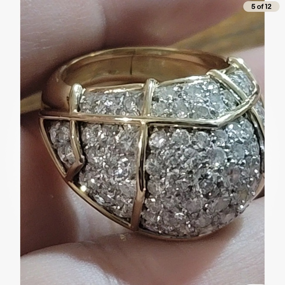 Rare 14kt Gold And Diamonds 5.86ct Ring 9